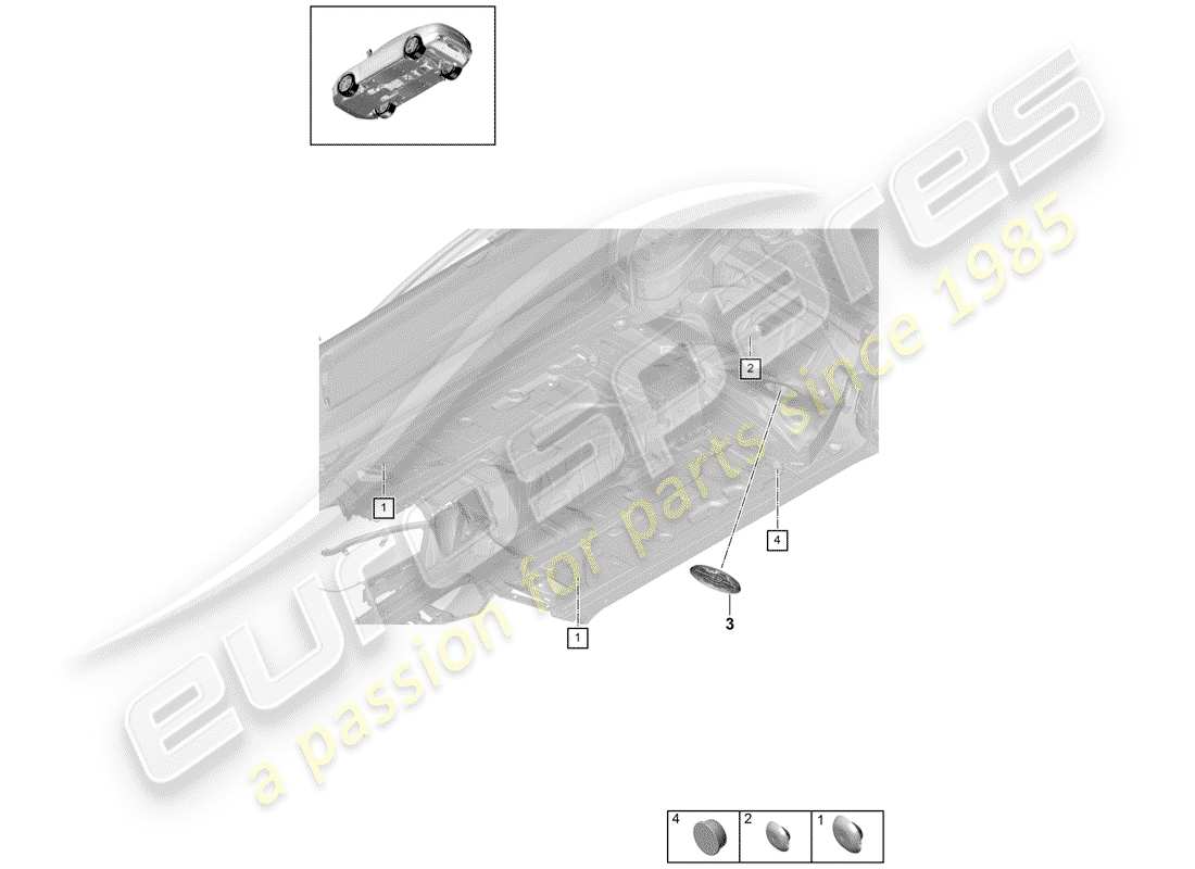 porsche 2017 (panamera 971-1) diagramma delle parti della spina