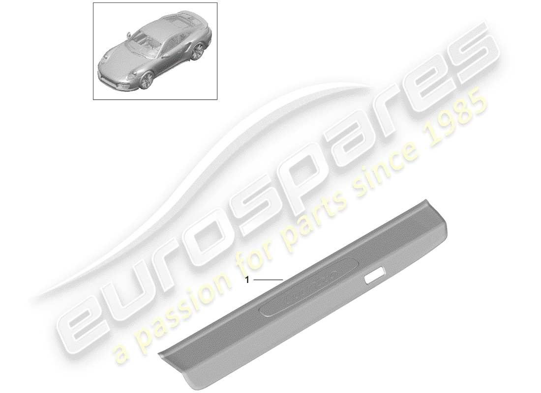 porsche 991 turbo (2020) battitacco - pannello soglia schema delle parti