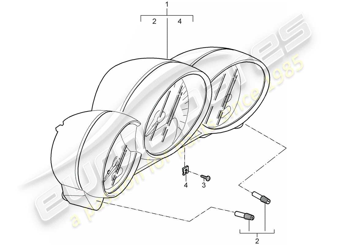 porsche 2007 (987 cayman) strumenti diagramma delle parti