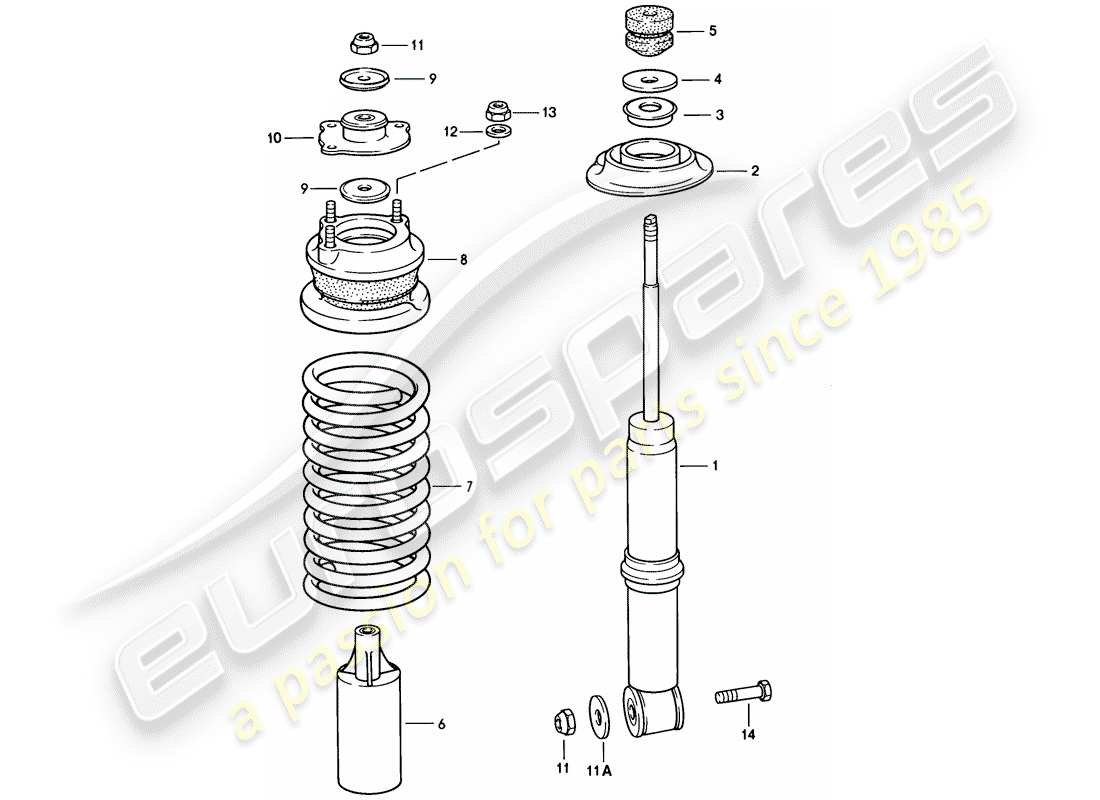 porsche 1983 (928) sospensione - assale anteriore - f >> 92-es840 218 - f >> 92-es849 566 diagramma delle parti