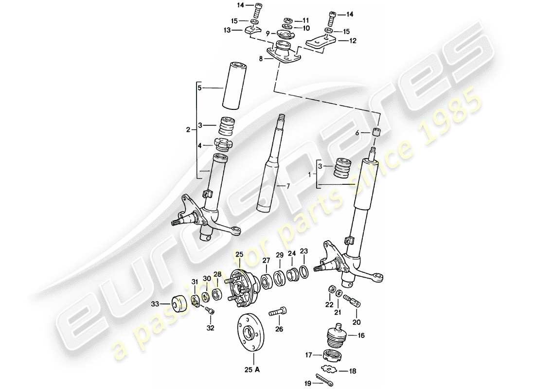 porsche 1983 (911) punto ammortizzatore - lubrificanti diagramma delle parti