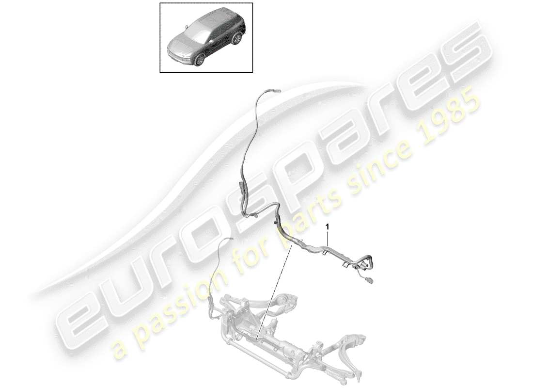 porsche 2019 (cayenne e3 9ya/9yb) cablaggi diagramma delle parti