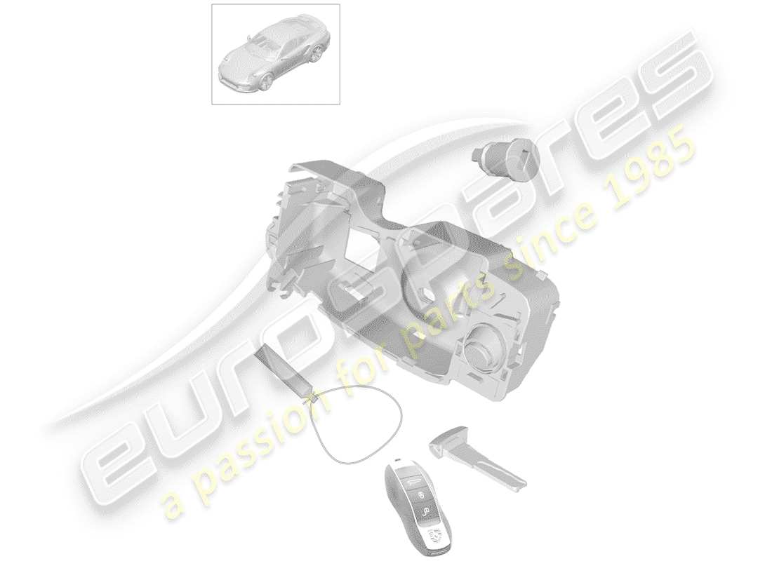 porsche 991 turbo (2020) schema delle parti del kit di riparazione