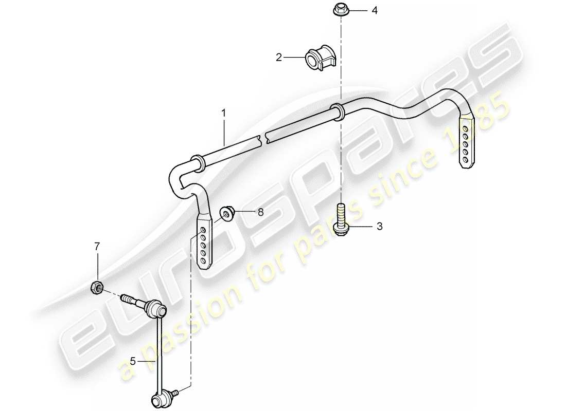 porsche 2009 997-2 turbo / gt2 diagramma delle parti stabilizzatore