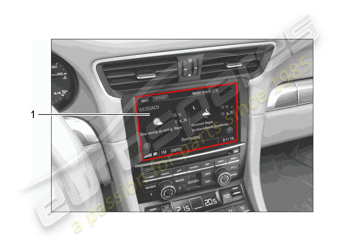 porsche 2012 (tequipment 98x/99x) software diagramma delle parti