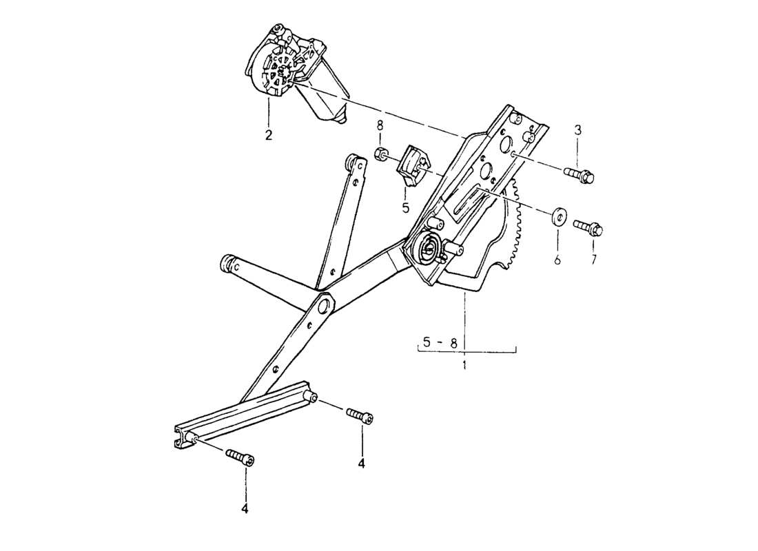 porsche 1994 (964) regolatore della finestra - elettrico diagramma delle parti