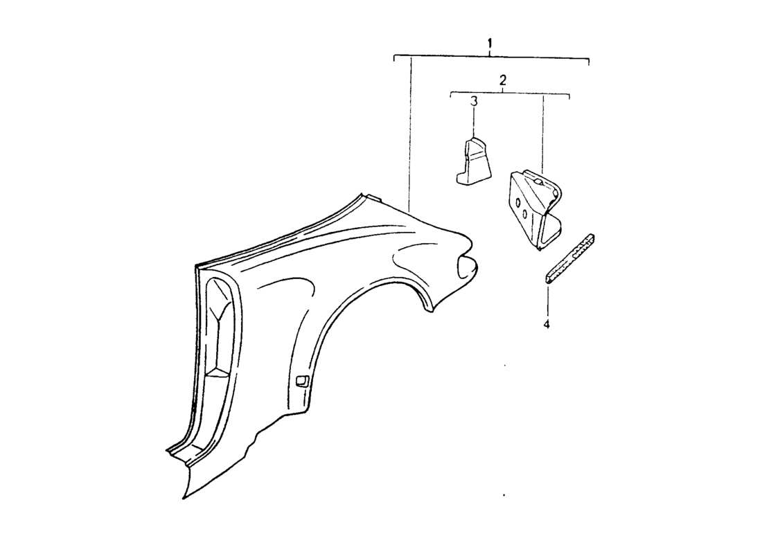 porsche 1994 (964) pannellatura esterna diagramma delle parti