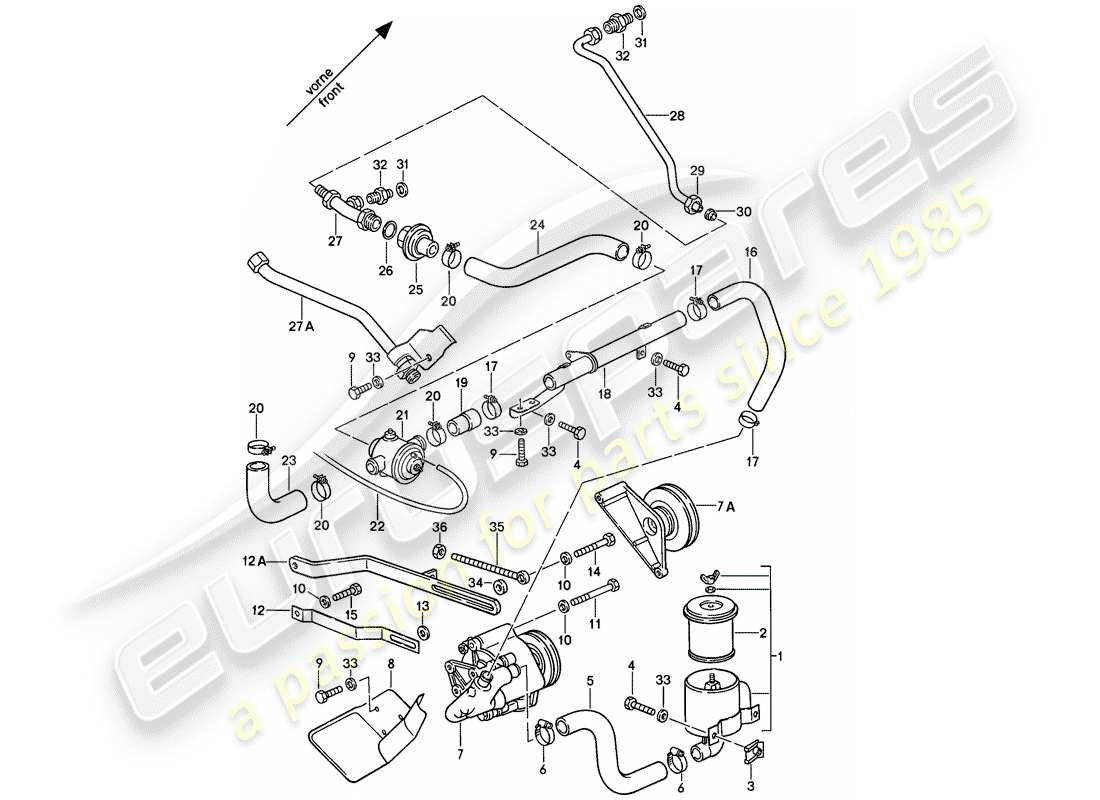 porsche 1982 (928) iniezione aria diagramma delle parti