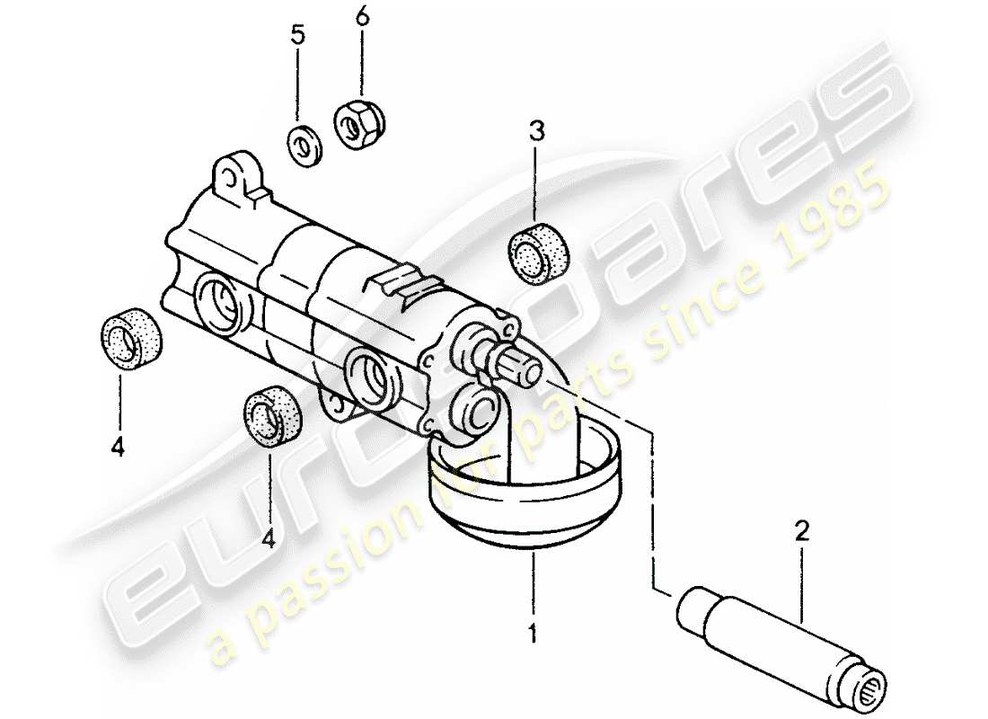 porsche 1998 (993) pompa dell'olio diagramma delle parti