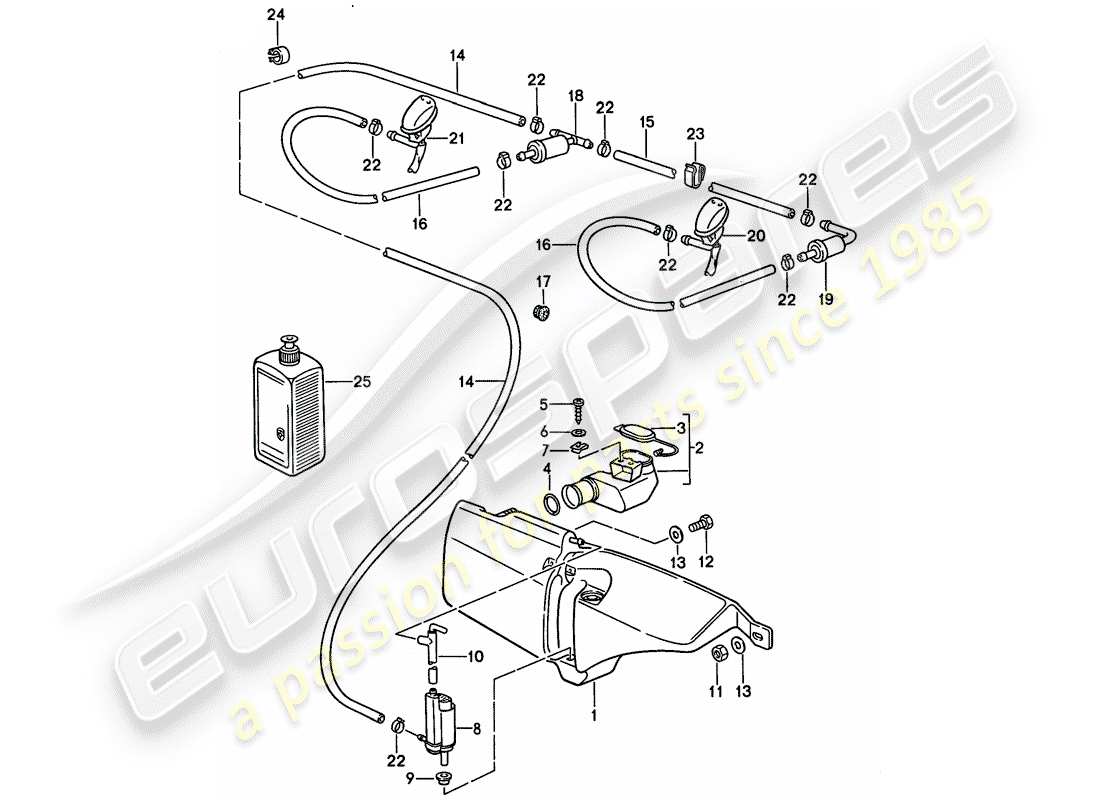 porsche 1994 (968) gruppo rondella diagramma delle parti