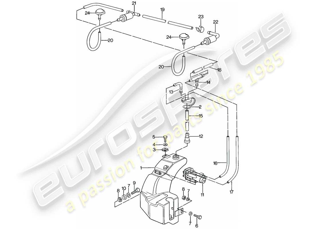 porsche 1982 (944) gruppo rondella diagramma delle parti