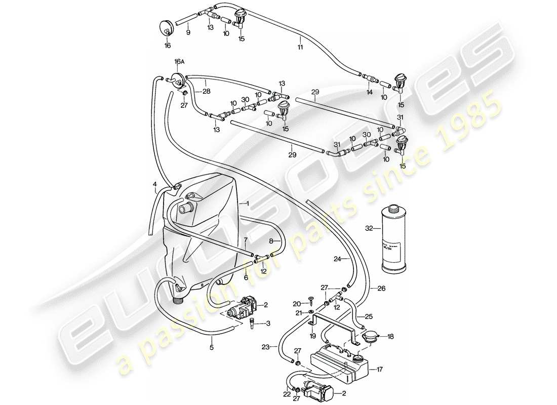 porsche 1982 (928) gruppo rondella diagramma delle parti
