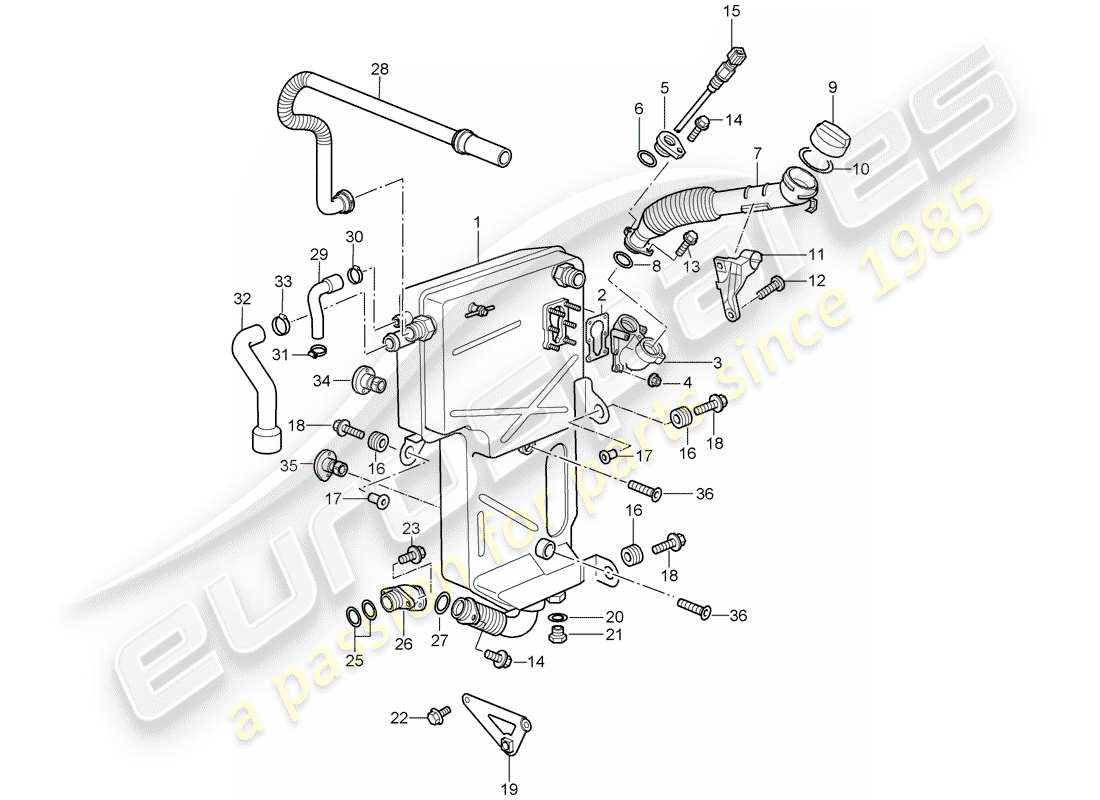 porsche 2009 997-2 turbo / gt2 lubrificazione del motore diagramma delle parti