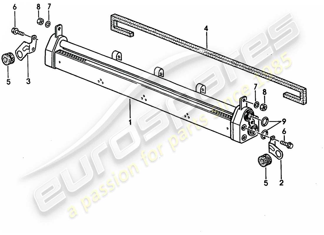 porsche 1994 (928) raffreddamento dell'olio motore diagramma delle parti