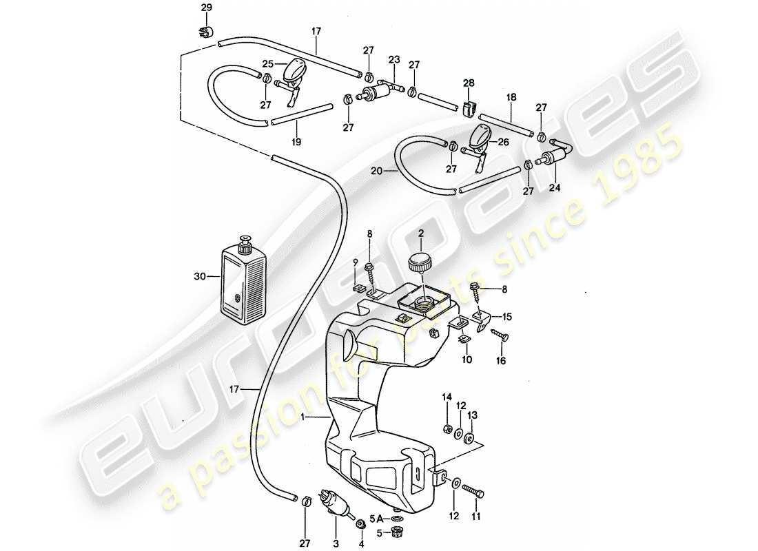 porsche 1991 (944) gruppo rondella diagramma delle parti