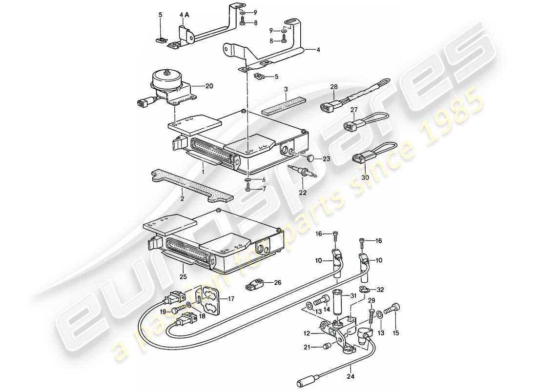 porsche 1988 (944) impianto elettrico del motore 2 diagramma delle parti