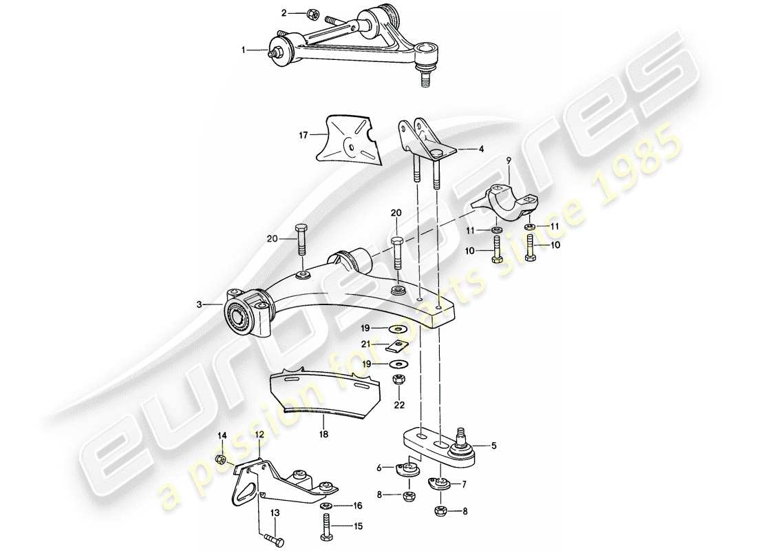 porsche 1983 (928) braccio di controllo del binario - f >> 92-gs860 999 - vedi informazioni tecniche - 4-nr.1 - d >> - mj 1985 diagramma delle parti