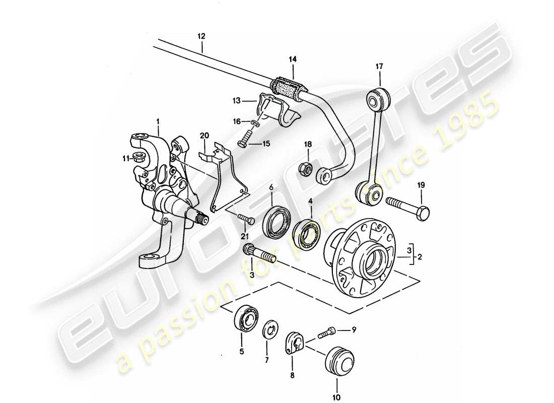 porsche 1995 (928) fuso a snodo - lubrificanti diagramma delle parti