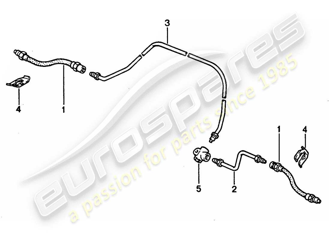 porsche 1994 (928) linee dei freni diagramma delle parti