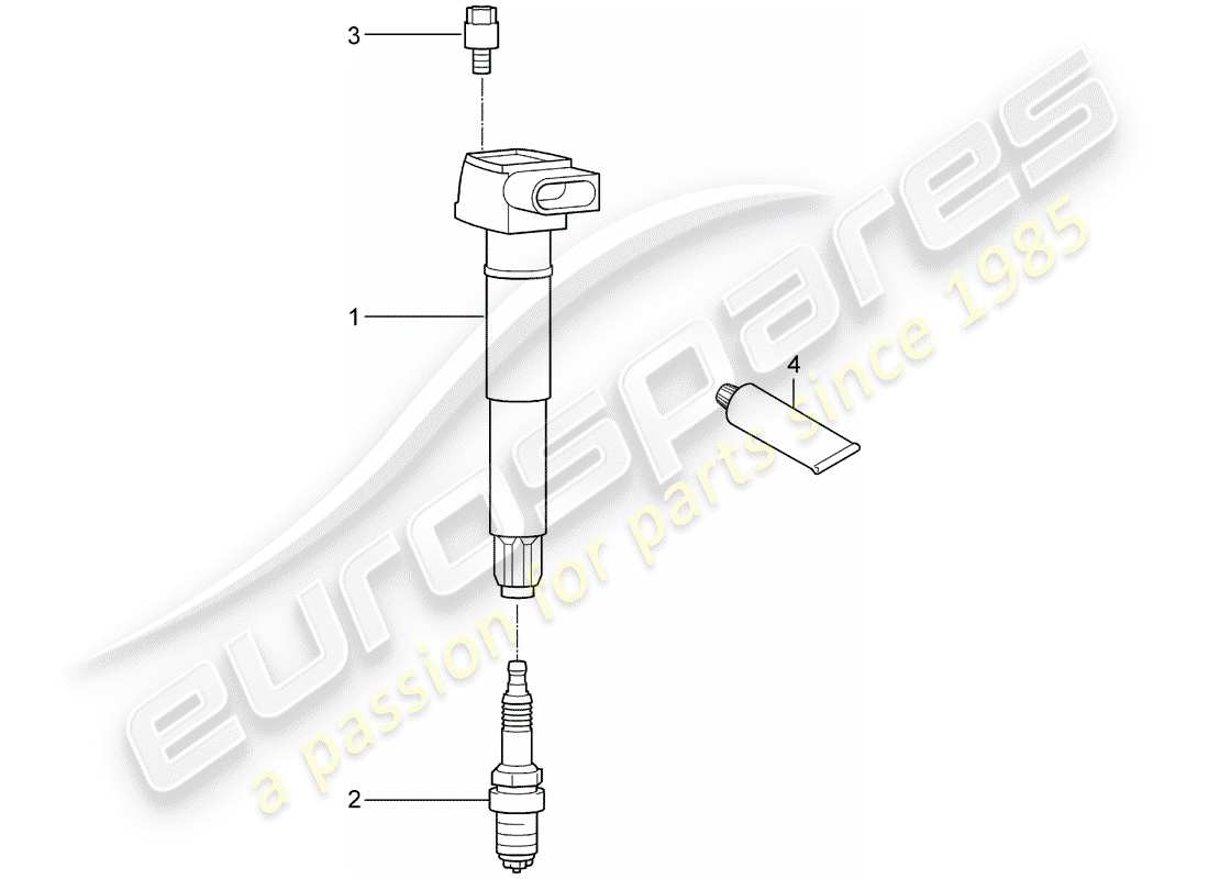porsche 2013 (panamera 970) schema delle parti del sistema di accensione