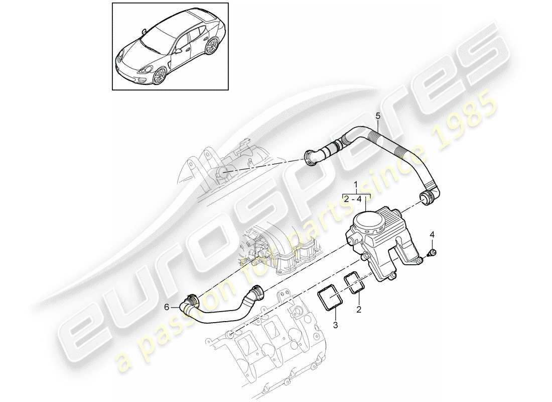 porsche 2011 (panamera 970) schema delle parti del basamento