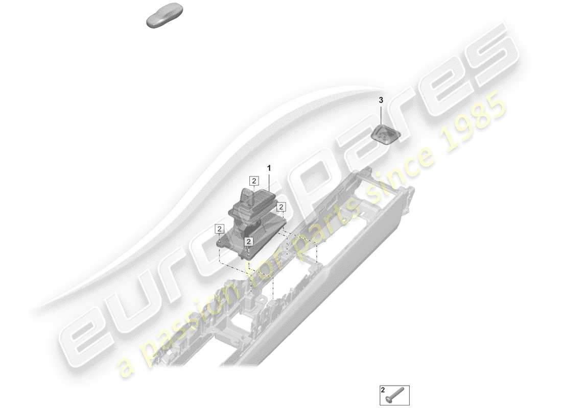 porsche 2019 (992-1) leva selettrice diagramma delle parti