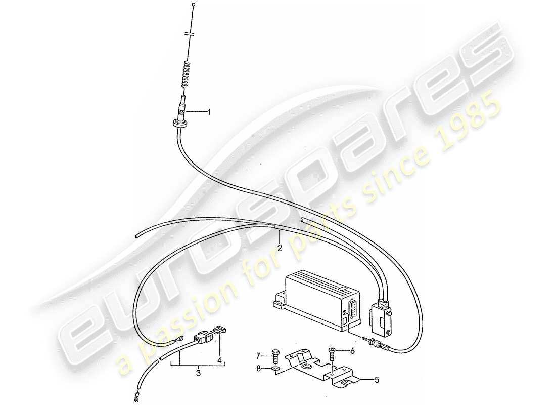 porsche 1988 (928) preparazione del telefono diagramma delle parti