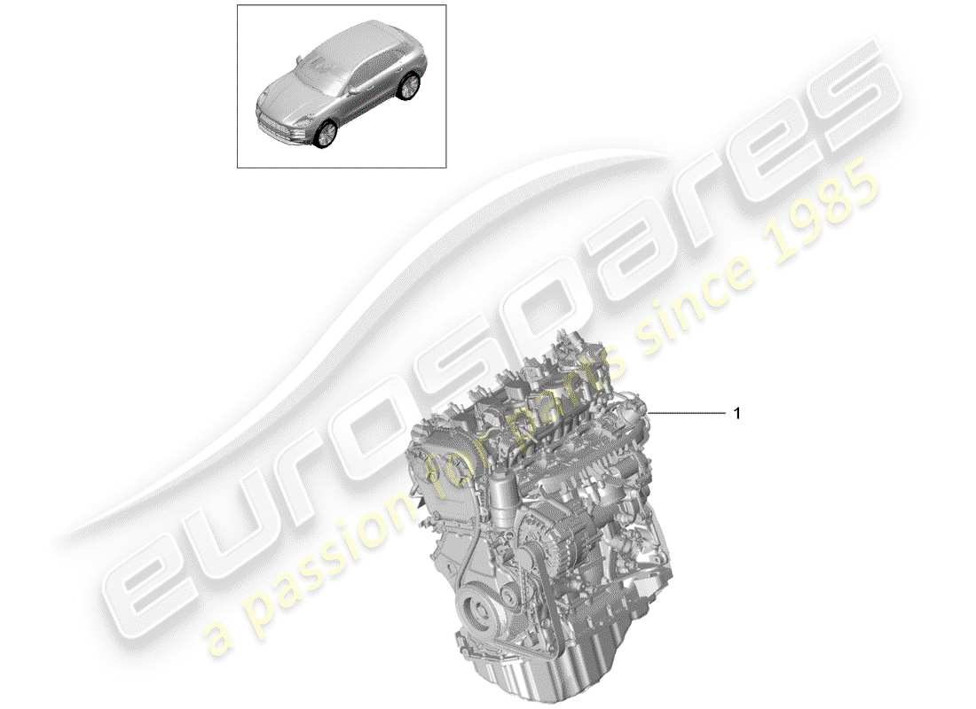 porsche 2020 (macan) motore di sostituzione schema delle parti