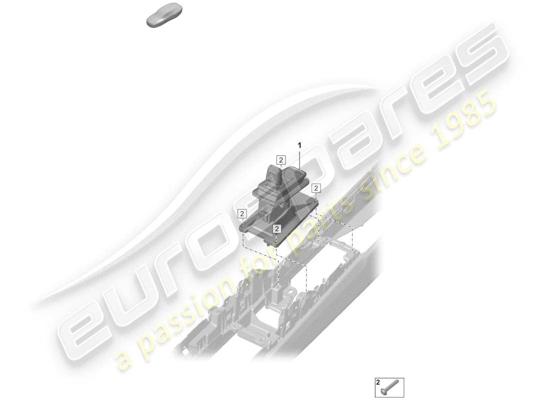 porsche 2020 (992-1) leva selettrice diagramma delle parti