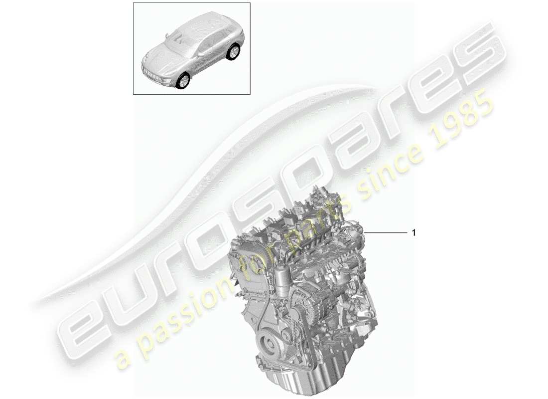 porsche 2017 (macan) motore sostitutivo diagramma delle parti