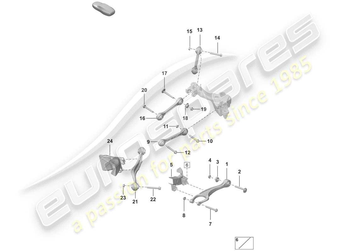 porsche 2020 (992-1) asse posteriore diagramma delle parti