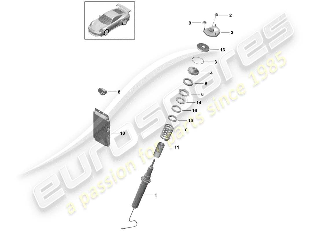 porsche 2019 (991-2 turbo) ammortizzatore di vibrazioni schema delle parti