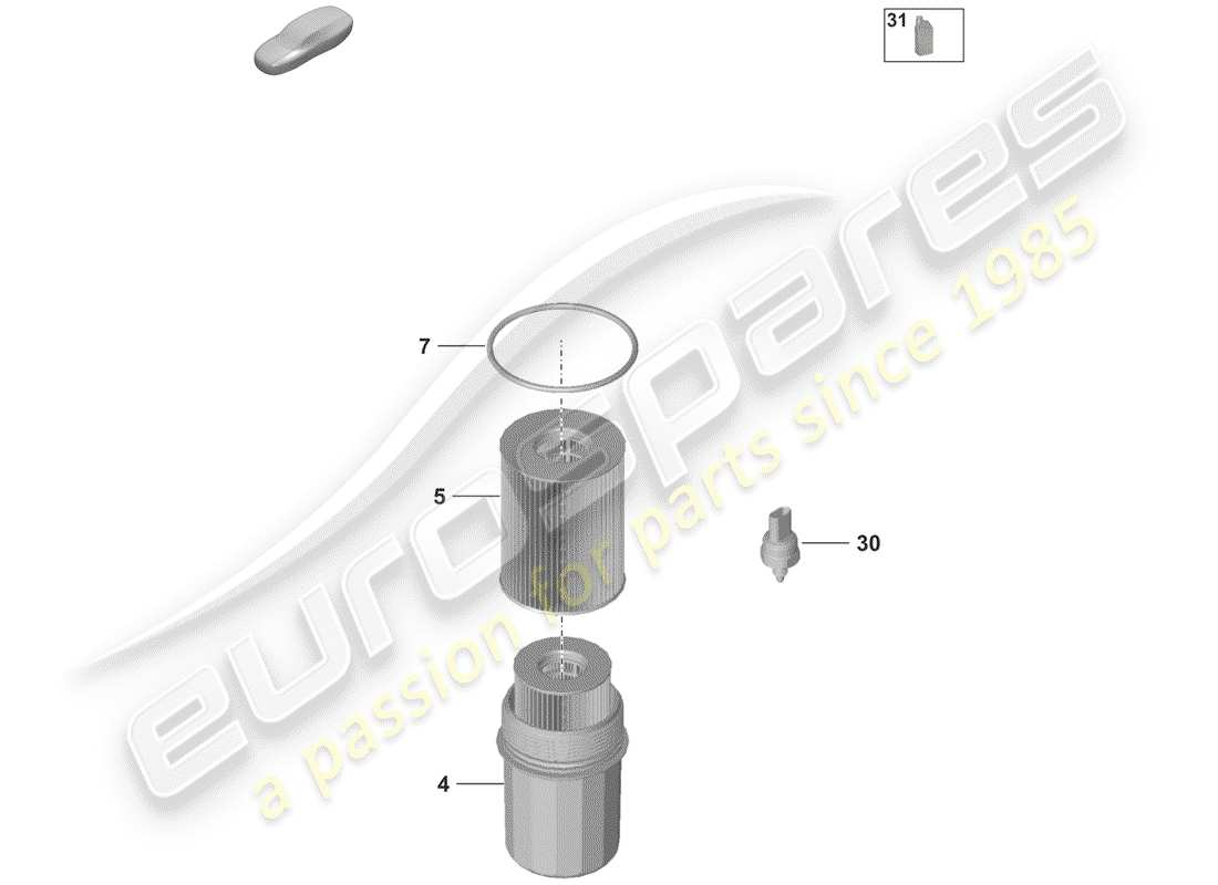 porsche 2020 (992-1) schema delle parti filtro olio