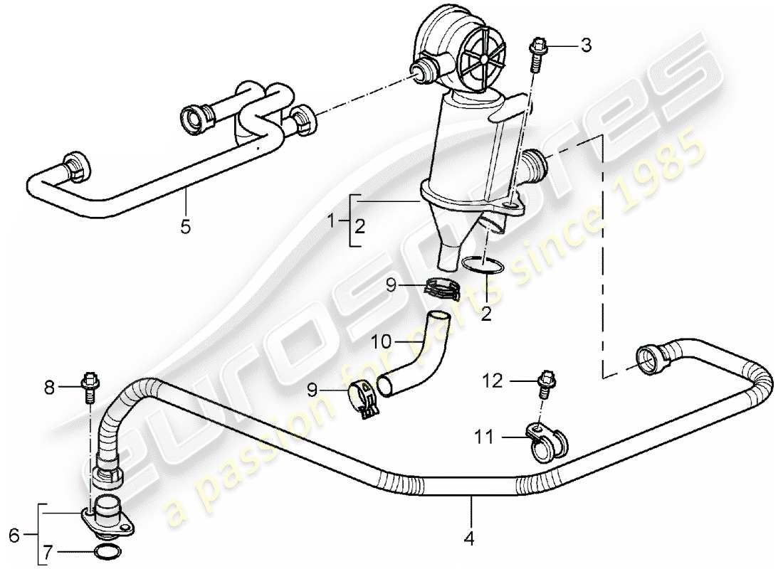 porsche 2006 (987 boxster) basamento diagramma delle parti