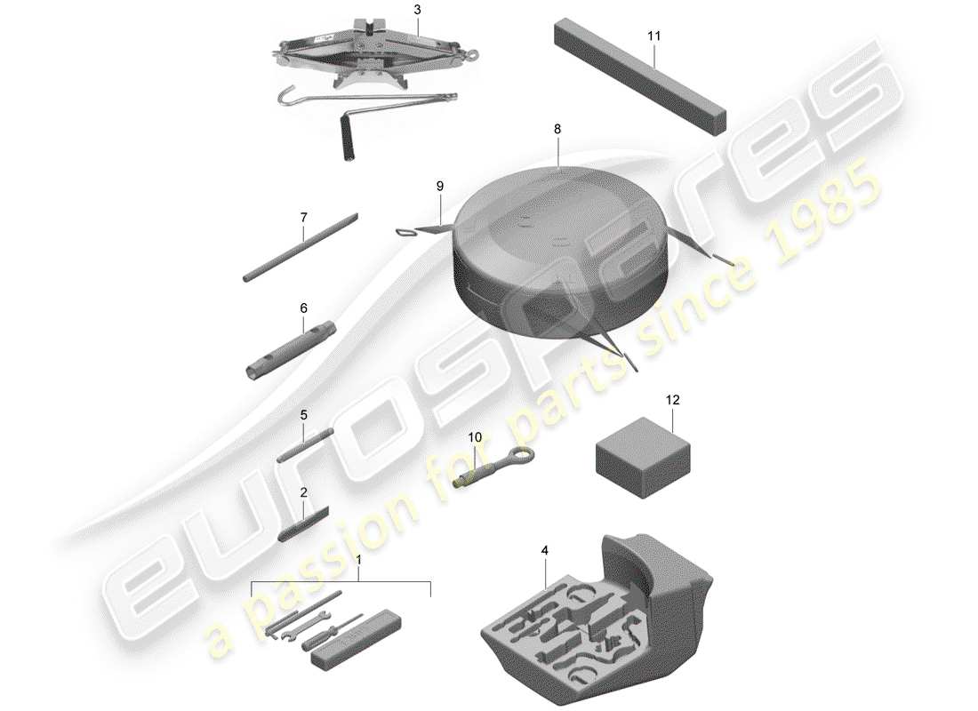 porsche 2014 (991-1 r/gt3/rs) attrezzo diagramma delle parti