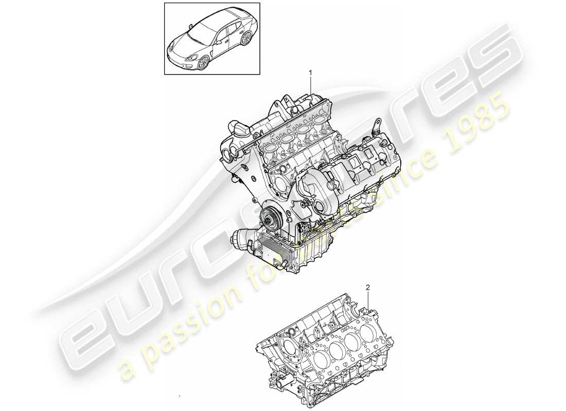 porsche 2011 (panamera 970) diagramma delle parti blocco lungo