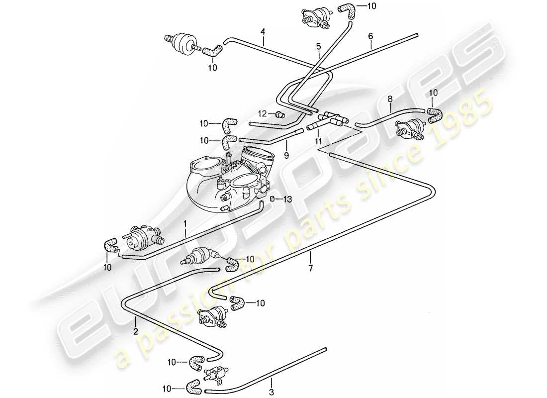 porsche 1990 (928) lh-jetronic - diagramma delle parti 3