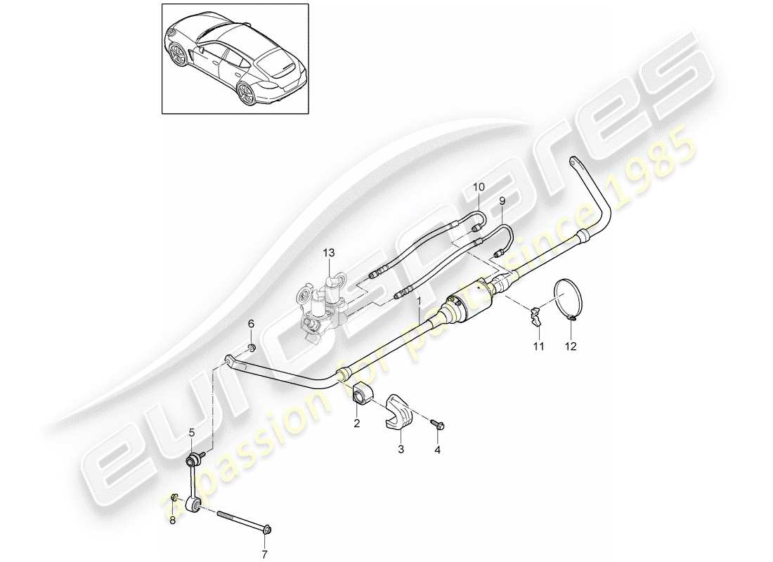 porsche 2012 (panamera 970) stabilizzatore diagramma delle parti