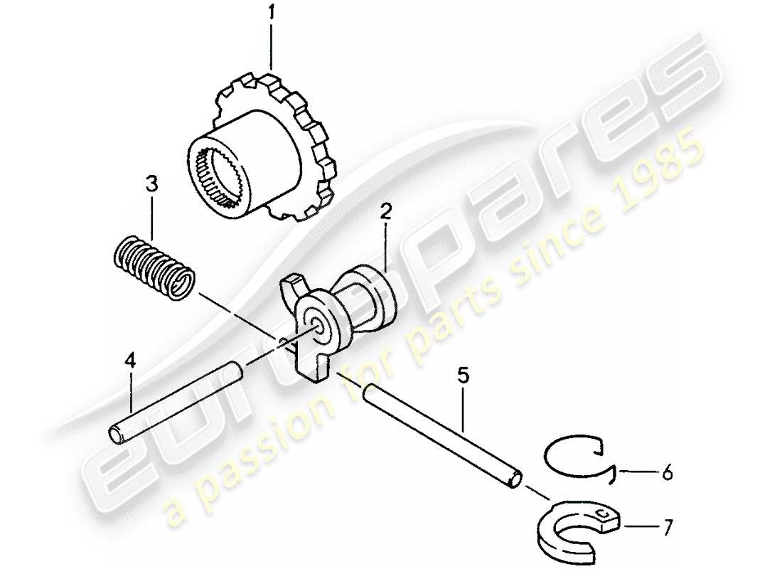 porsche 1995 (968) tiptronic - blocco parcheggio diagramma delle parti
