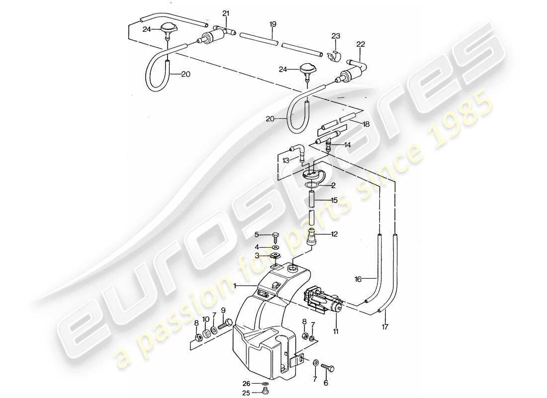 porsche 1987 (924s) gruppo rondella diagramma delle parti
