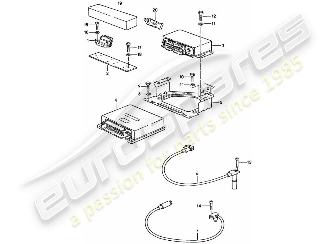 porsche 1984 (928) impianto elettrico del motore - lh-jetronic diagramma delle parti
