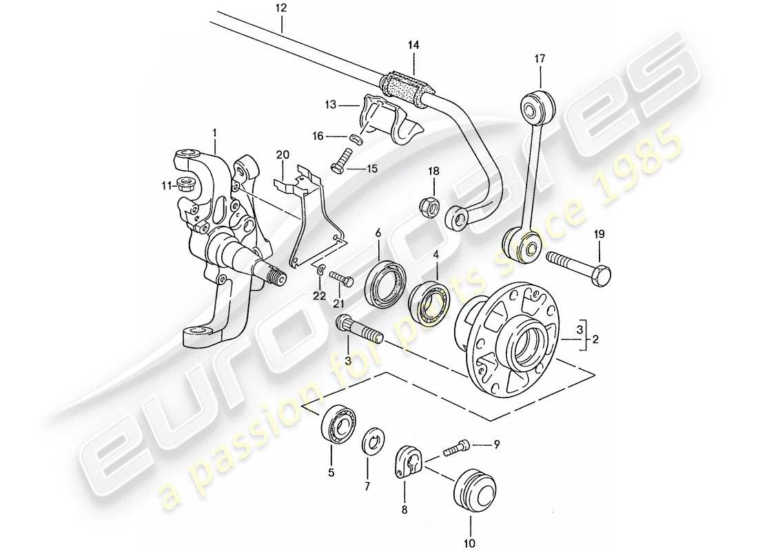 porsche 1991 (928) fuso a snodo - lubrificanti diagramma delle parti