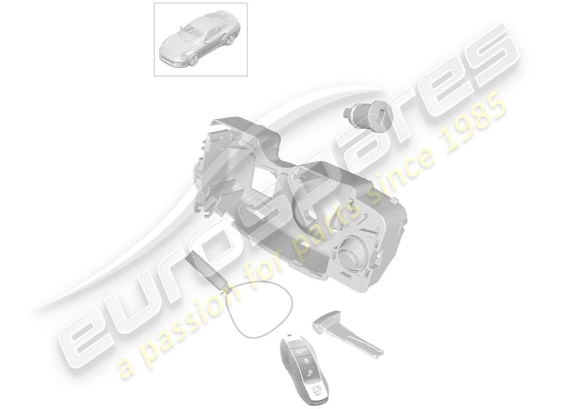 porsche 2017 (991-2 turbo) schema delle parti del kit di riparazione