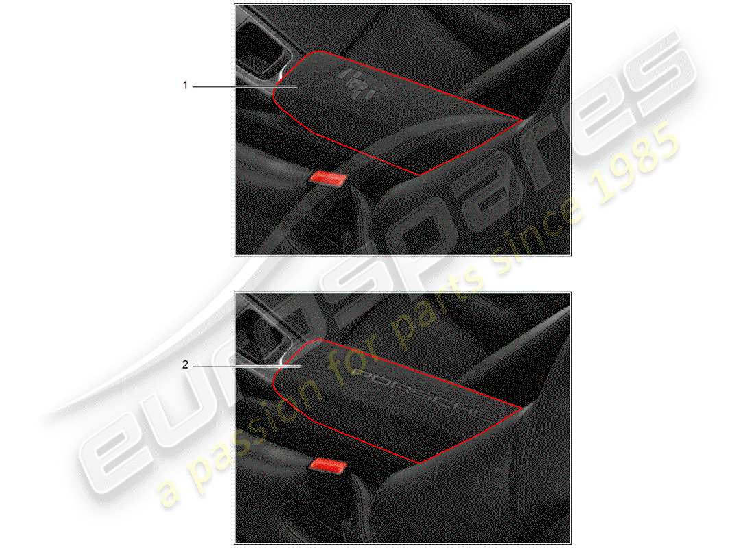 porsche 2018 (tequipment 98x/99x) copertina diagramma delle parti