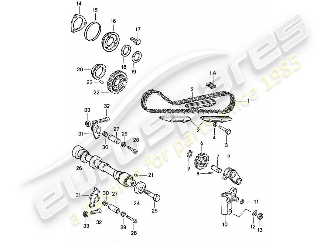 porsche 1984 (911) controllo della valvola diagramma delle parti