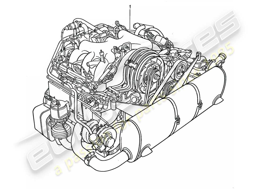 porsche 1987 (959) motore sostitutivo diagramma delle parti
