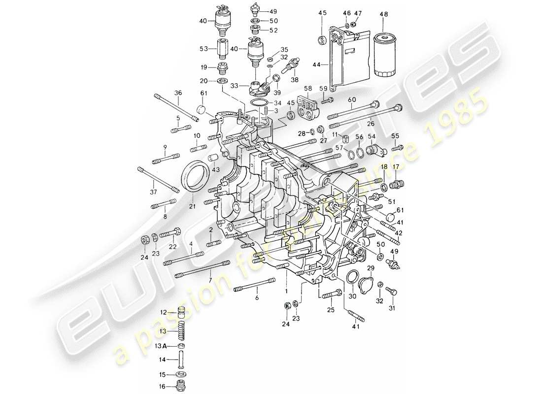 porsche 1994 (964) basamento diagramma delle parti