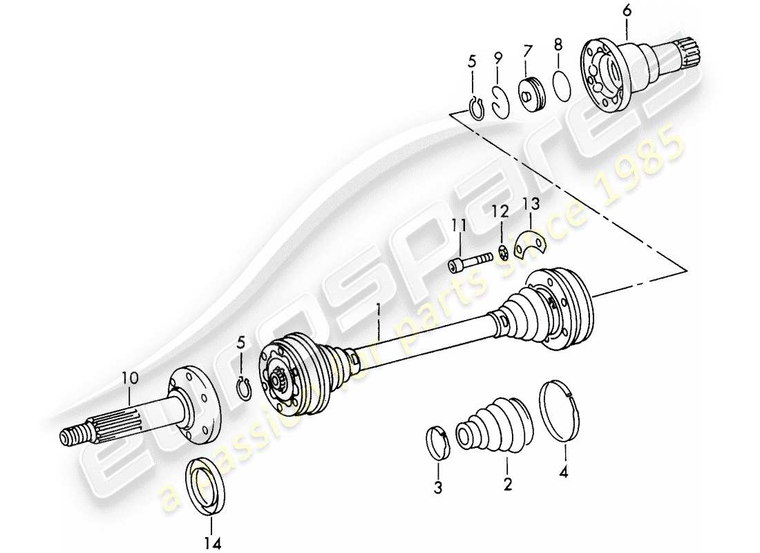 porsche 1968 (911/912) albero di trasmissione - - loebro - - d >> - mj 1968 schema delle parti