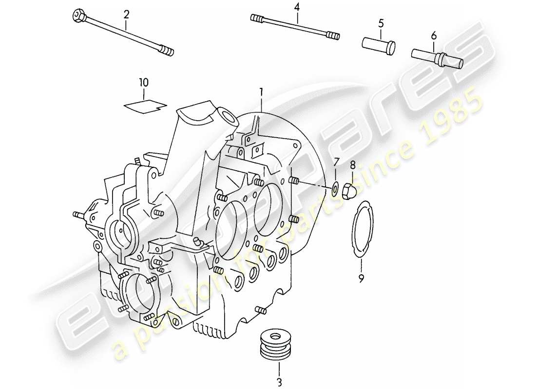 porsche 1954 (356/356a) basamento - m >> 10 199 - m >> 21 780 - m >> 50 099 - m >> 21 999 - m >> 33 {9 } - m >> 40 999 diagramma delle parti