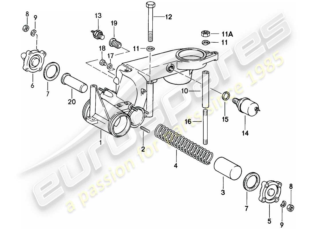 porsche 1989 (911) per - k-jetronic ii diagramma delle parti